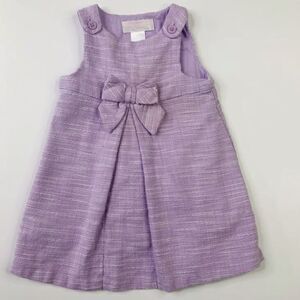 Janie and Jack Girls Lavender Bow‎ Dress 12-18 Months NWT